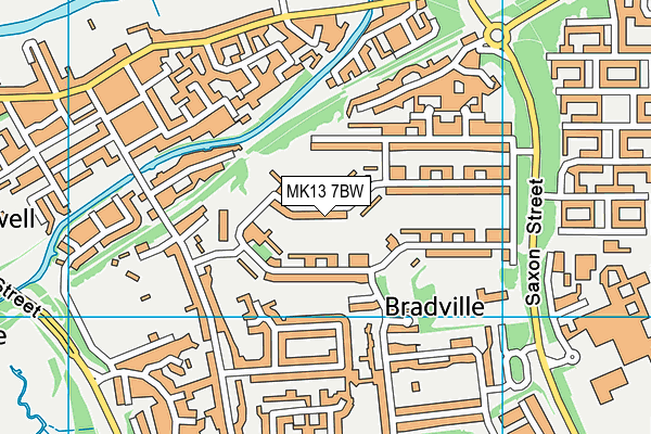 MK13 7BW map - OS VectorMap District (Ordnance Survey) MK13 7BW map - OS VectorMap District (Ordnance Survey)
