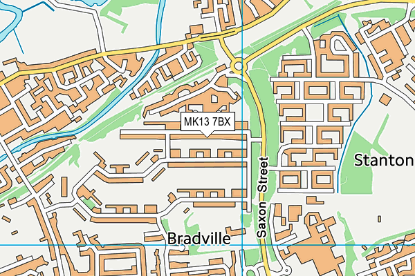 MK13 7BX map - OS VectorMap District (Ordnance Survey) MK13 7BX map - OS VectorMap District (Ordnance Survey)