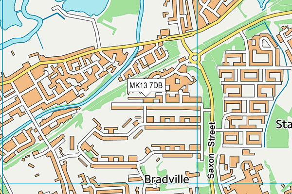 MK13 7DB map - OS VectorMap District (Ordnance Survey) MK13 7DB map - OS VectorMap District (Ordnance Survey)