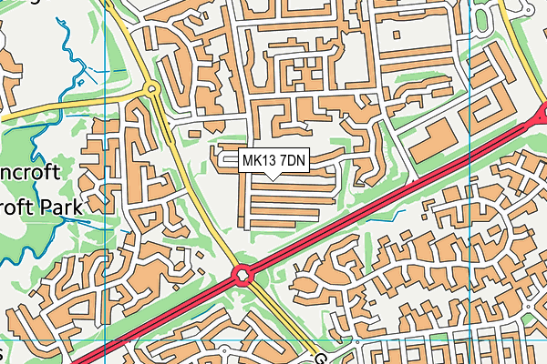 MK13 7DN map - OS VectorMap District (Ordnance Survey) MK13 7DN map - OS VectorMap District (Ordnance Survey)