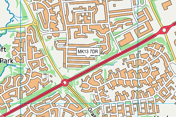 MK13 7DR map - OS VectorMap District (Ordnance Survey) MK13 7DR map - OS VectorMap District (Ordnance Survey)