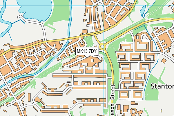 MK13 7DY map - OS VectorMap District (Ordnance Survey)