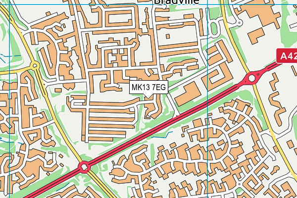 MK13 7EG map - OS VectorMap District (Ordnance Survey) MK13 7EG map - OS VectorMap District (Ordnance Survey)