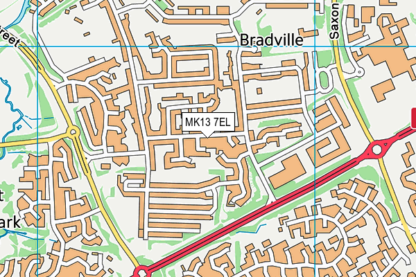 MK13 7EL map - OS VectorMap District (Ordnance Survey) MK13 7EL map - OS VectorMap District (Ordnance Survey)