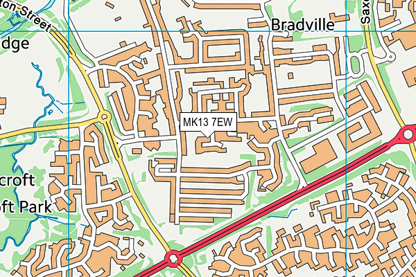 MK13 7EW map - OS VectorMap District (Ordnance Survey) MK13 7EW map - OS VectorMap District (Ordnance Survey)