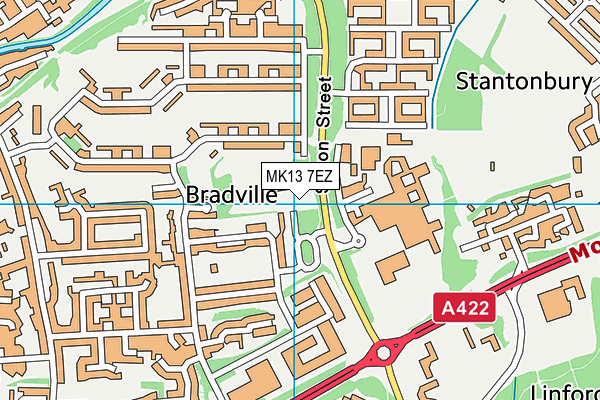 MK13 7EZ map - OS VectorMap District (Ordnance Survey) MK13 7EZ map - OS VectorMap District (Ordnance Survey)