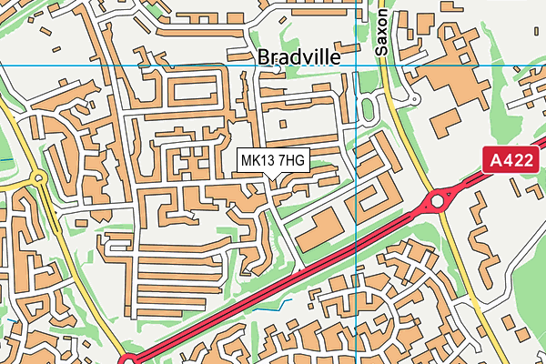 MK13 7HG map - OS VectorMap District (Ordnance Survey) MK13 7HG map - OS VectorMap District (Ordnance Survey)