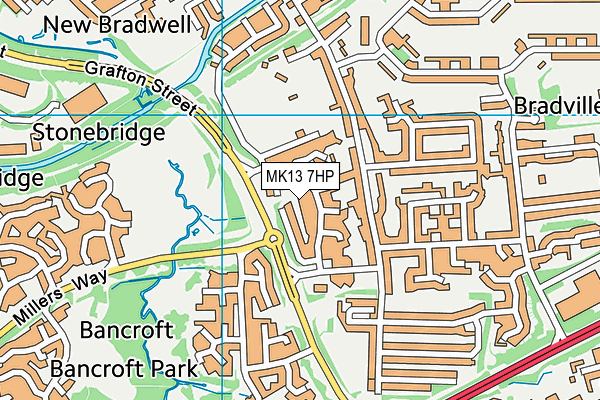 MK13 7HP map - OS VectorMap District (Ordnance Survey) MK13 7HP map - OS VectorMap District (Ordnance Survey)