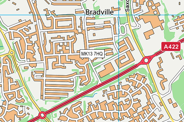 MK13 7HQ map - OS VectorMap District (Ordnance Survey) MK13 7HQ map - OS VectorMap District (Ordnance Survey)