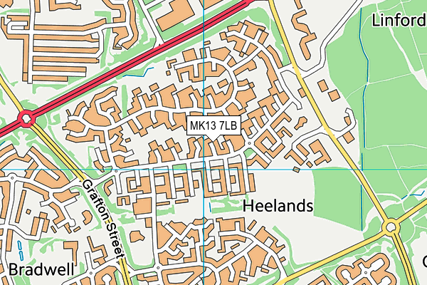 MK13 7LB map - OS VectorMap District (Ordnance Survey) MK13 7LB map - OS VectorMap District (Ordnance Survey)