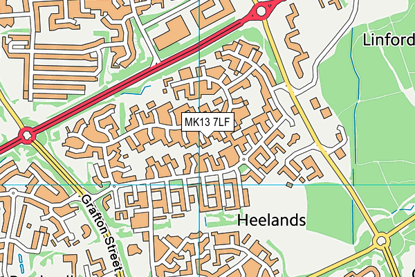 MK13 7LF map - OS VectorMap District (Ordnance Survey) MK13 7LF map - OS VectorMap District (Ordnance Survey)