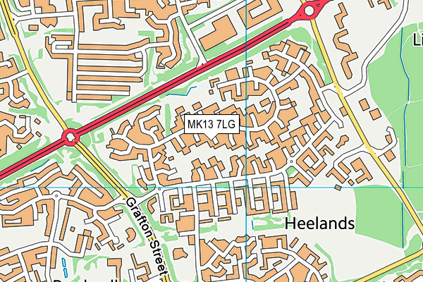 MK13 7LG map - OS VectorMap District (Ordnance Survey) MK13 7LG map - OS VectorMap District (Ordnance Survey)