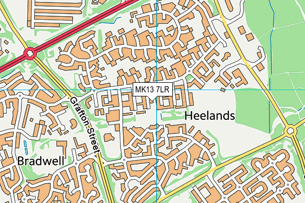 MK13 7LR map - OS VectorMap District (Ordnance Survey) MK13 7LR map - OS VectorMap District (Ordnance Survey)