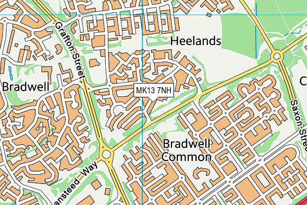MK13 7NH map - OS VectorMap District (Ordnance Survey) MK13 7NH map - OS VectorMap District (Ordnance Survey)