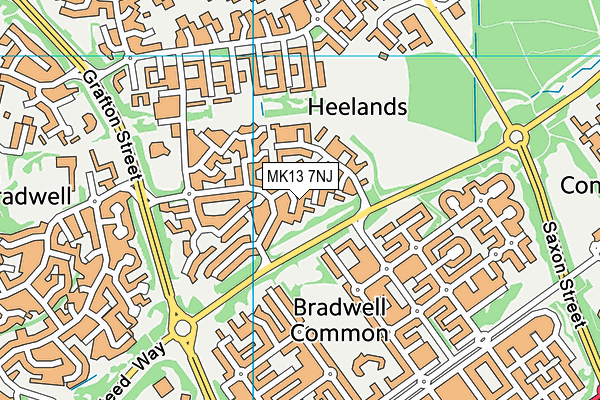 MK13 7NJ map - OS VectorMap District (Ordnance Survey) MK13 7NJ map - OS VectorMap District (Ordnance Survey)