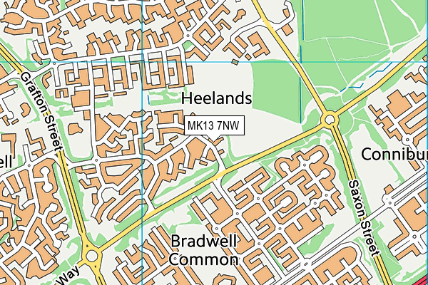 MK13 7NW map - OS VectorMap District (Ordnance Survey) MK13 7NW map - OS VectorMap District (Ordnance Survey)