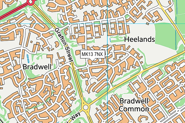 MK13 7NX map - OS VectorMap District (Ordnance Survey) MK13 7NX map - OS VectorMap District (Ordnance Survey)