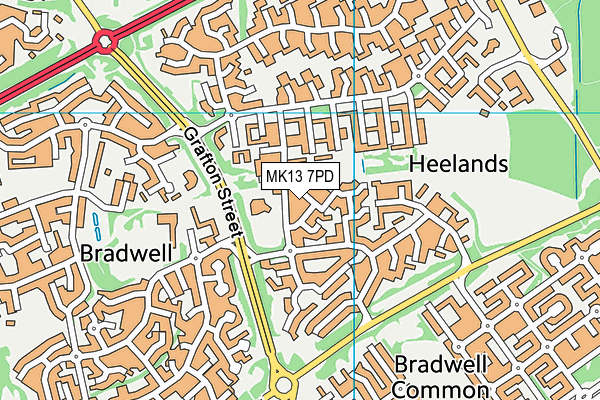 MK13 7PD map - OS VectorMap District (Ordnance Survey) MK13 7PD map - OS VectorMap District (Ordnance Survey)