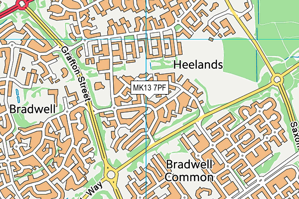 MK13 7PF map - OS VectorMap District (Ordnance Survey) MK13 7PF map - OS VectorMap District (Ordnance Survey)