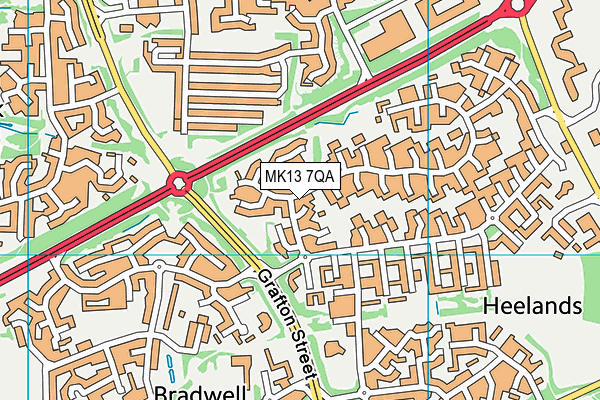 MK13 7QA map - OS VectorMap District (Ordnance Survey) MK13 7QA map - OS VectorMap District (Ordnance Survey)
