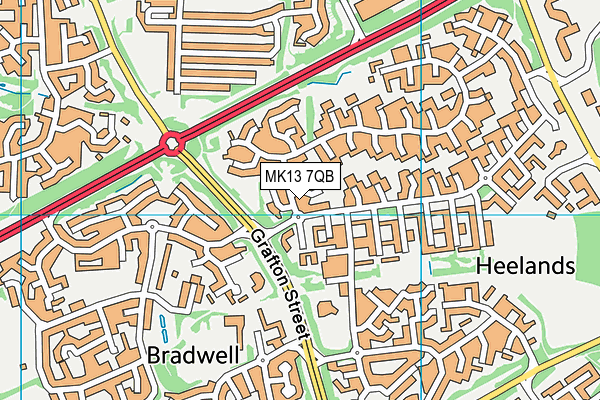 MK13 7QB map - OS VectorMap District (Ordnance Survey) MK13 7QB map - OS VectorMap District (Ordnance Survey)