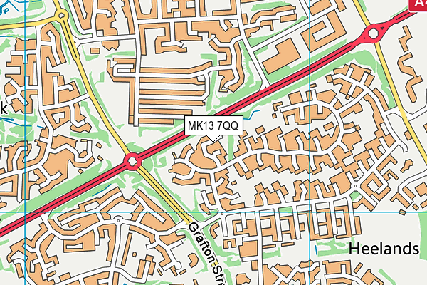 MK13 7QQ map - OS VectorMap District (Ordnance Survey) MK13 7QQ map - OS VectorMap District (Ordnance Survey)