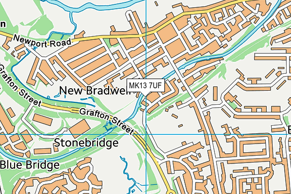 MK13 7UF map - OS VectorMap District (Ordnance Survey) MK13 7UF map - OS VectorMap District (Ordnance Survey)