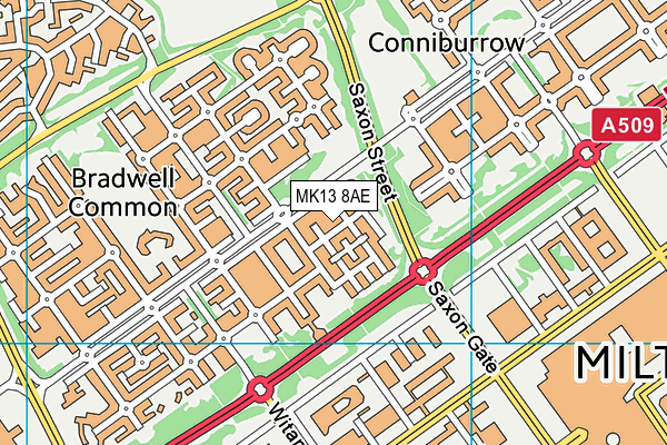 MK13 8AE map - OS VectorMap District (Ordnance Survey) MK13 8AE map - OS VectorMap District (Ordnance Survey)