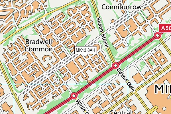 MK13 8AH map - OS VectorMap District (Ordnance Survey) MK13 8AH map - OS VectorMap District (Ordnance Survey)