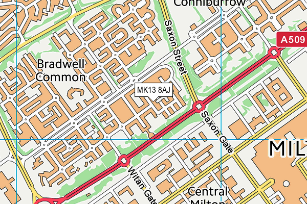 MK13 8AJ map - OS VectorMap District (Ordnance Survey) MK13 8AJ map - OS VectorMap District (Ordnance Survey)