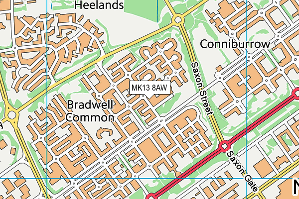 MK13 8AW map - OS VectorMap District (Ordnance Survey) MK13 8AW map - OS VectorMap District (Ordnance Survey)