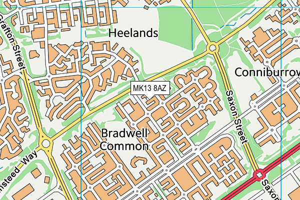 MK13 8AZ map - OS VectorMap District (Ordnance Survey) MK13 8AZ map - OS VectorMap District (Ordnance Survey)