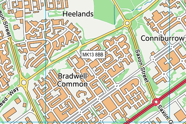MK13 8BB map - OS VectorMap District (Ordnance Survey) MK13 8BB map - OS VectorMap District (Ordnance Survey)