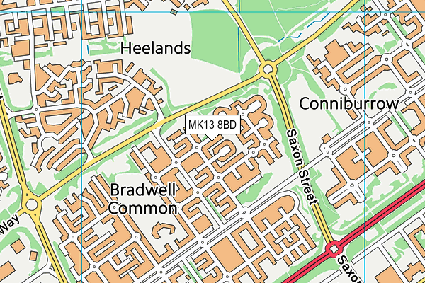 MK13 8BD map - OS VectorMap District (Ordnance Survey) MK13 8BD map - OS VectorMap District (Ordnance Survey)