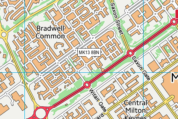 MK13 8BN map - OS VectorMap District (Ordnance Survey) MK13 8BN map - OS VectorMap District (Ordnance Survey)