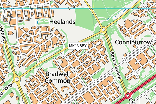 MK13 8BY map - OS VectorMap District (Ordnance Survey) MK13 8BY map - OS VectorMap District (Ordnance Survey)