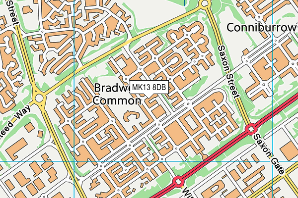 MK13 8DB map - OS VectorMap District (Ordnance Survey) MK13 8DB map - OS VectorMap District (Ordnance Survey)