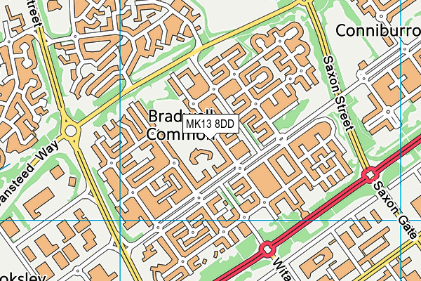 MK13 8DD map - OS VectorMap District (Ordnance Survey) MK13 8DD map - OS VectorMap District (Ordnance Survey)