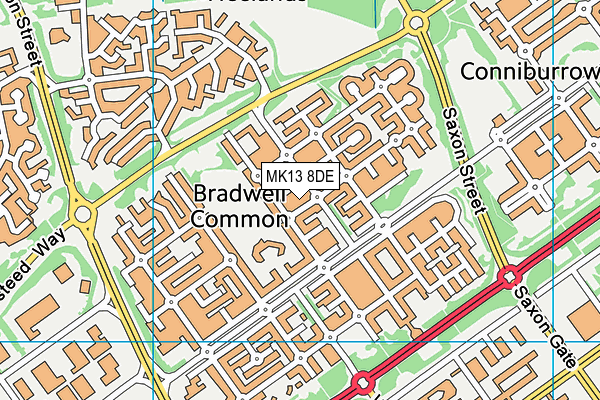 MK13 8DE map - OS VectorMap District (Ordnance Survey) MK13 8DE map - OS VectorMap District (Ordnance Survey)