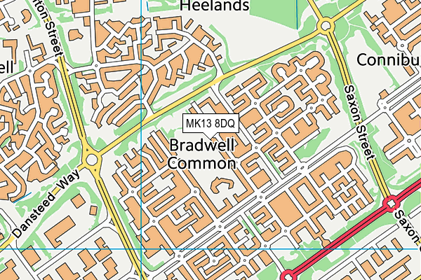 MK13 8DQ map - OS VectorMap District (Ordnance Survey) MK13 8DQ map - OS VectorMap District (Ordnance Survey)