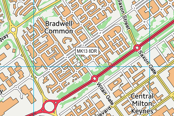 MK13 8DR map - OS VectorMap District (Ordnance Survey) MK13 8DR map - OS VectorMap District (Ordnance Survey)