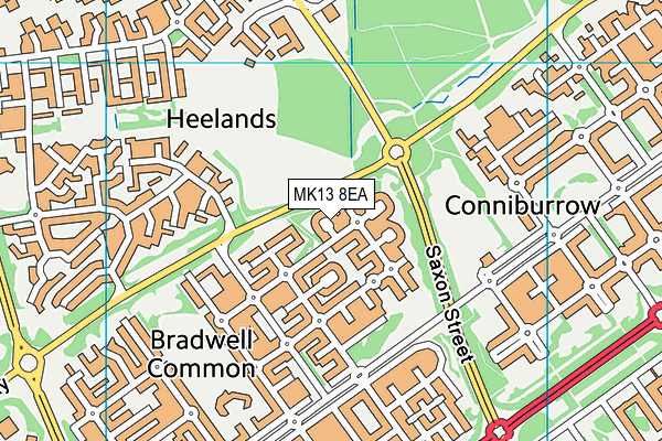 MK13 8EA map - OS VectorMap District (Ordnance Survey) MK13 8EA map - OS VectorMap District (Ordnance Survey)