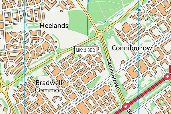 MK13 8ED map - OS VectorMap District (Ordnance Survey) MK13 8ED map - OS VectorMap District (Ordnance Survey)