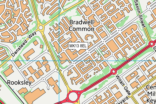 MK13 8EL map - OS VectorMap District (Ordnance Survey) MK13 8EL map - OS VectorMap District (Ordnance Survey)