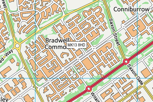 MK13 8HD map - OS VectorMap District (Ordnance Survey) MK13 8HD map - OS VectorMap District (Ordnance Survey)