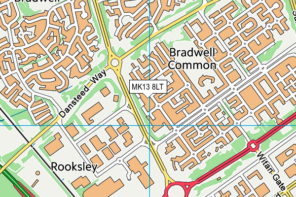 MK13 8LT map - OS VectorMap District (Ordnance Survey) MK13 8LT map - OS VectorMap District (Ordnance Survey)