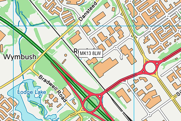 MK13 8LW map - OS VectorMap District (Ordnance Survey) MK13 8LW map - OS VectorMap District (Ordnance Survey)