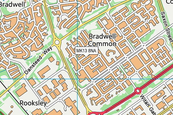 MK13 8NA map - OS VectorMap District (Ordnance Survey) MK13 8NA map - OS VectorMap District (Ordnance Survey)