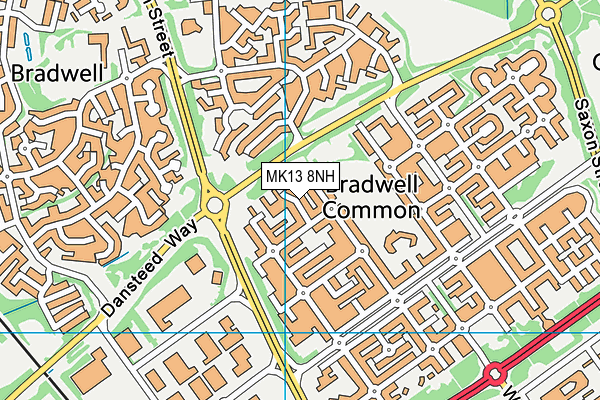MK13 8NH map - OS VectorMap District (Ordnance Survey) MK13 8NH map - OS VectorMap District (Ordnance Survey)