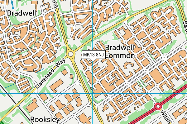 MK13 8NJ map - OS VectorMap District (Ordnance Survey) MK13 8NJ map - OS VectorMap District (Ordnance Survey)